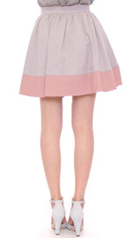 Comeforbreakfast Sleek Pleated Mini Skirt in Pink and Women's Gray