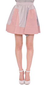Comeforbreakfast Sleek Pleated Mini Skirt in Pink and Women's Gray