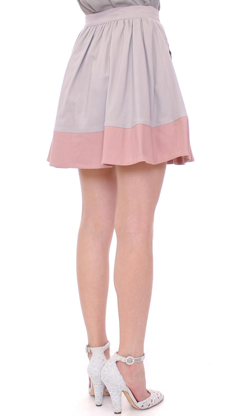 Comeforbreakfast Sleek Pleated Mini Skirt in Pink and Women's Gray