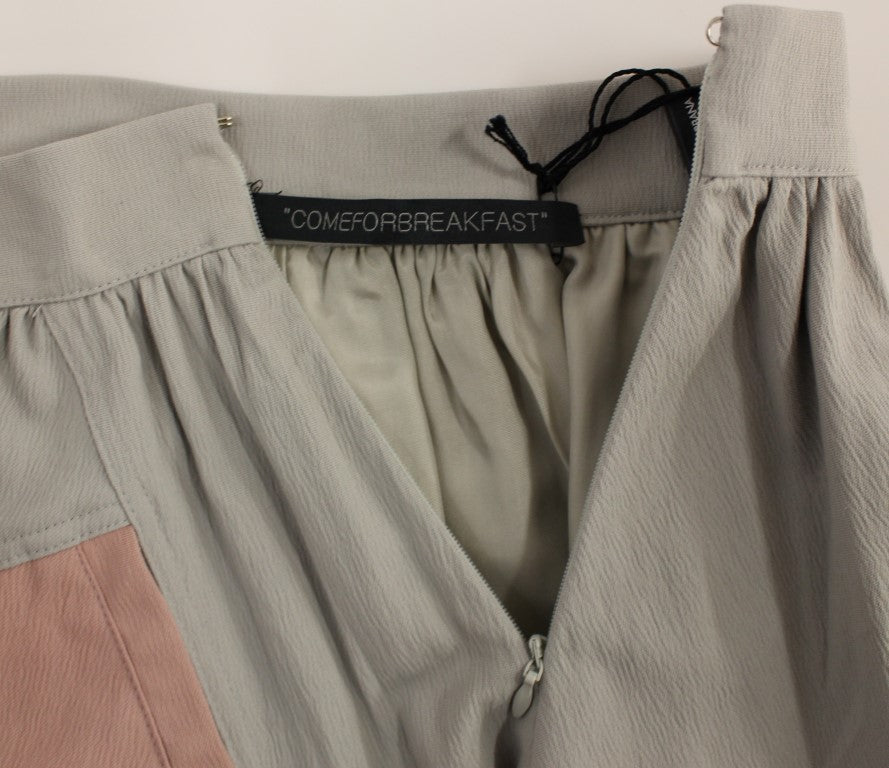 Comeforbreakfast Sleek Pleated Mini Skirt in Pink and Women's Gray