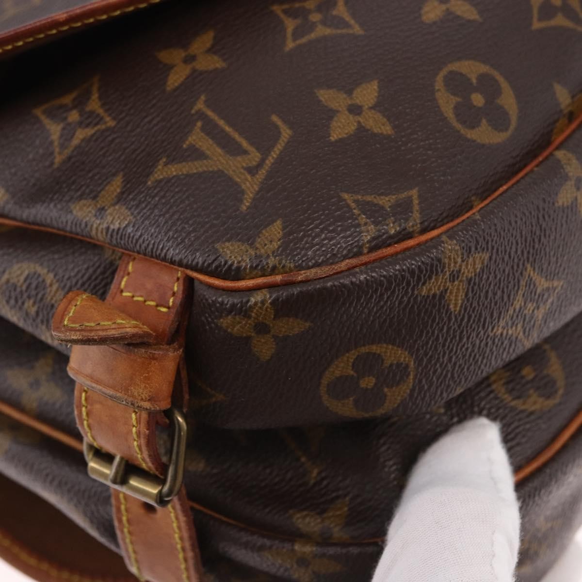 Louis Vuitton Saumur Monogram Brown Canvas Shoulder Bag Bag (Pre-Owned)