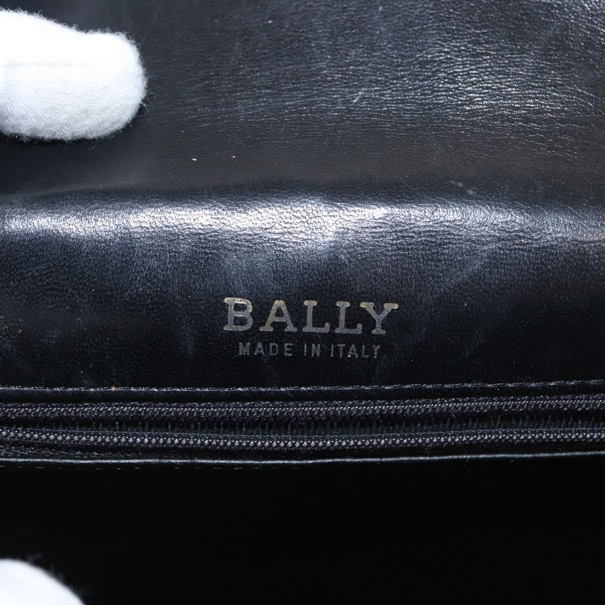 Bally Vintage Chain Quilted Leather Black Leather Shoulder Bag Bag (Pre-Owned)