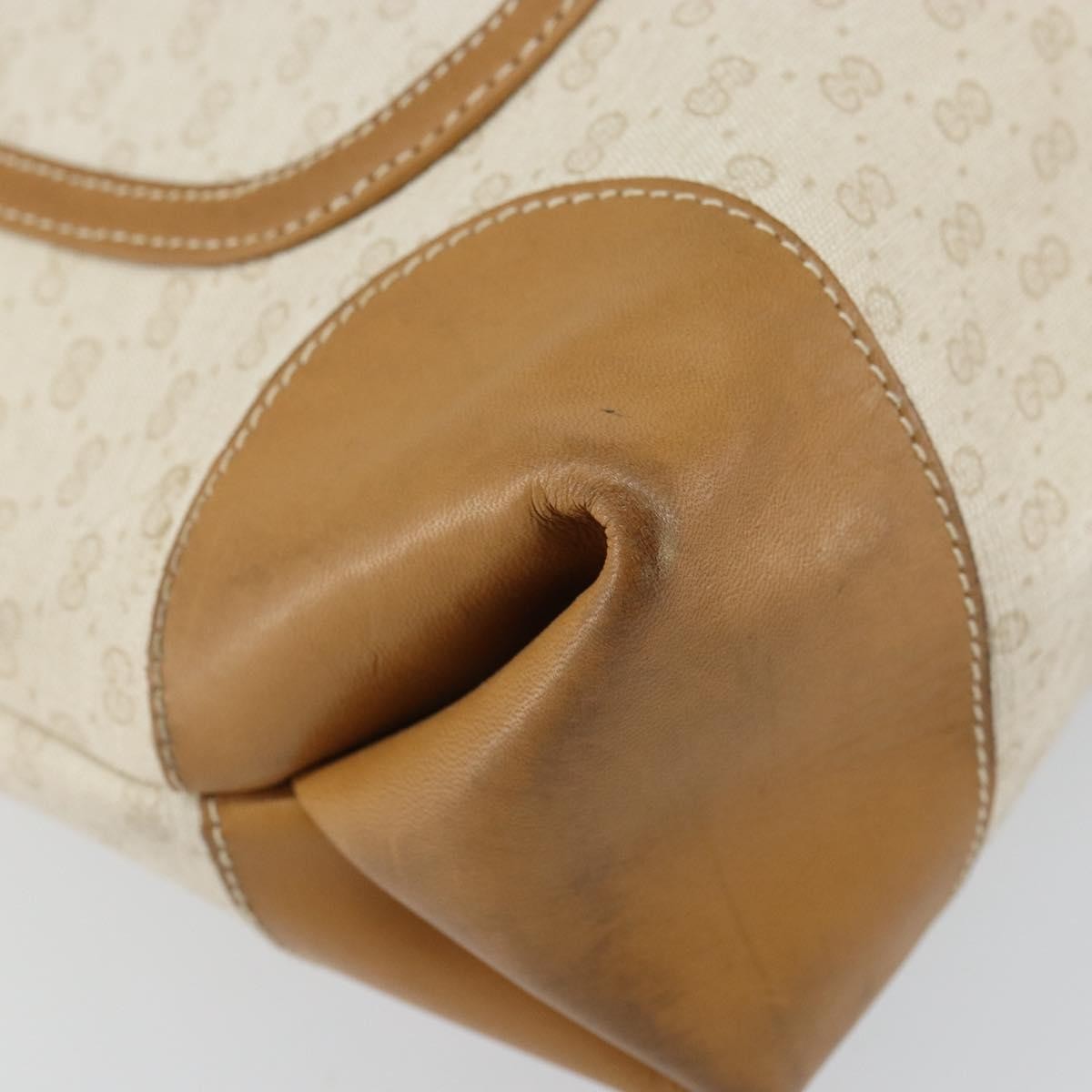 Gucci Vintage Tote Canvas White Pvc Tote Bag Bag (Pre-Owned)