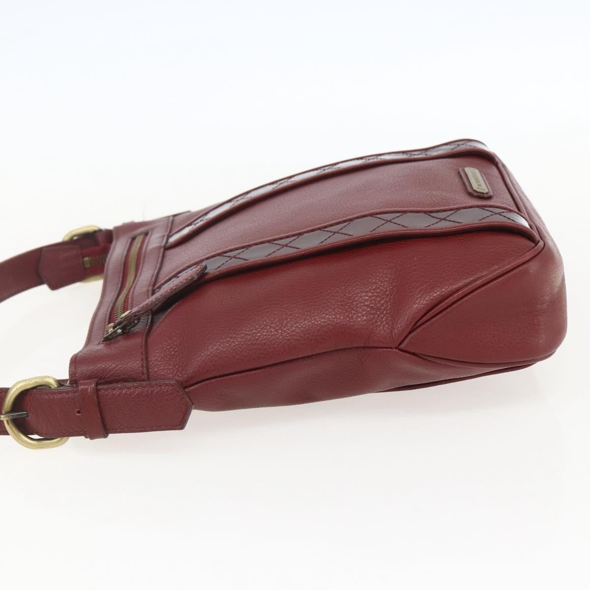 Burberry Vintage Leather Red Leather Shoulder Bag Bag (Pre-Owned)