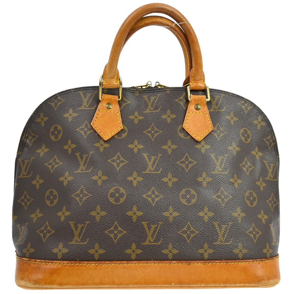 Louis Vuitton Alma Monogram Brown Canvas Handbag (Pre-Owned)