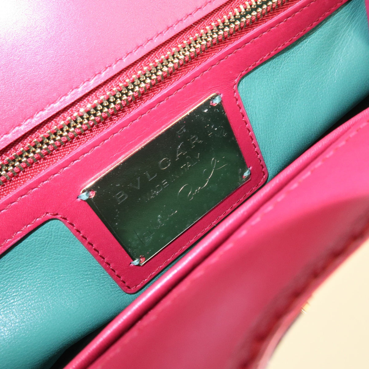 Bvlgari Isabella Rossellini Leather Pink Leather Handbag (Pre-Owned)