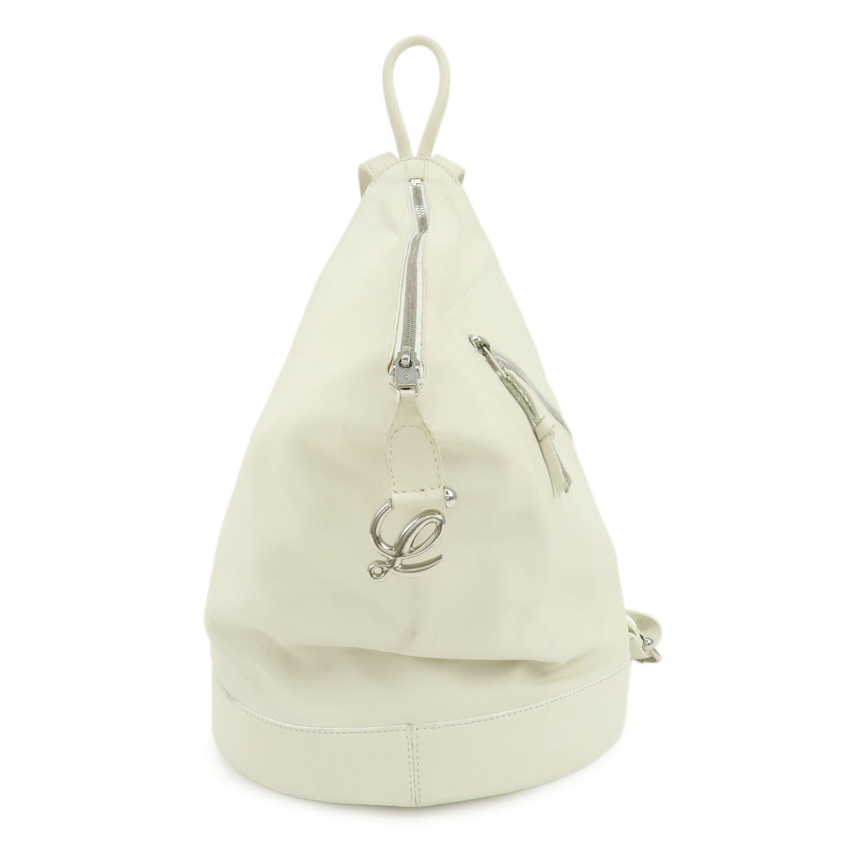 Loewe Anton Sling Leather White Leather Handbag (Pre-Owned)