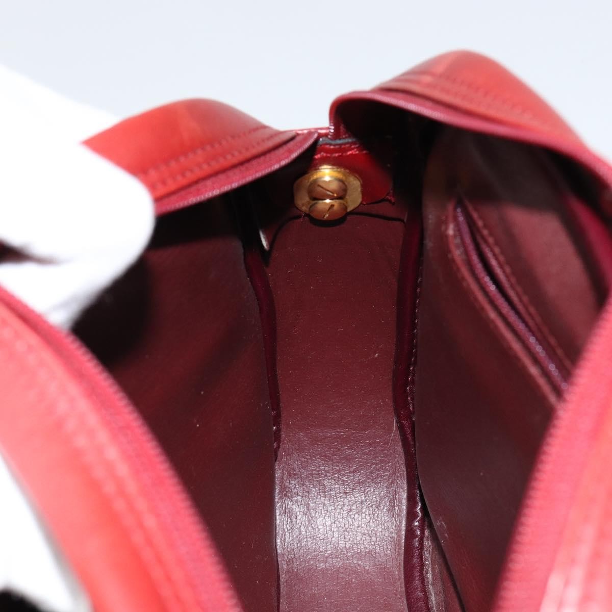 Christian Dior Vintage Leather Red Leather Shoulder Bag Bag (Pre-Owned)