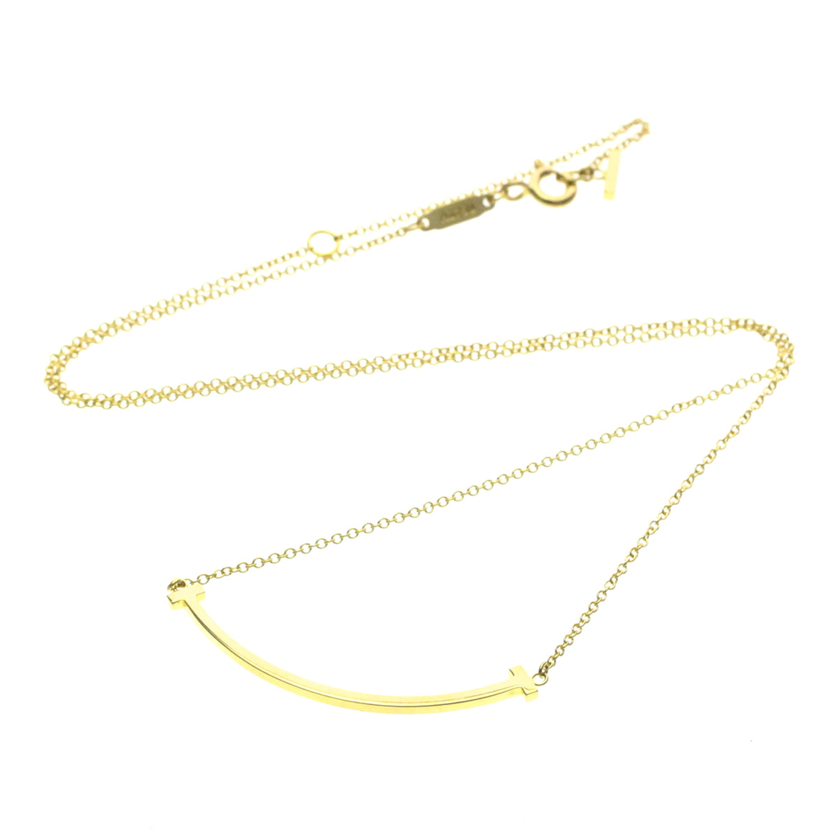 Tiffany & Co. T Smile Pendant 18K Yellow Gold Gold Yellow_Gold Necklace Jewelry (Pre-Owned)
