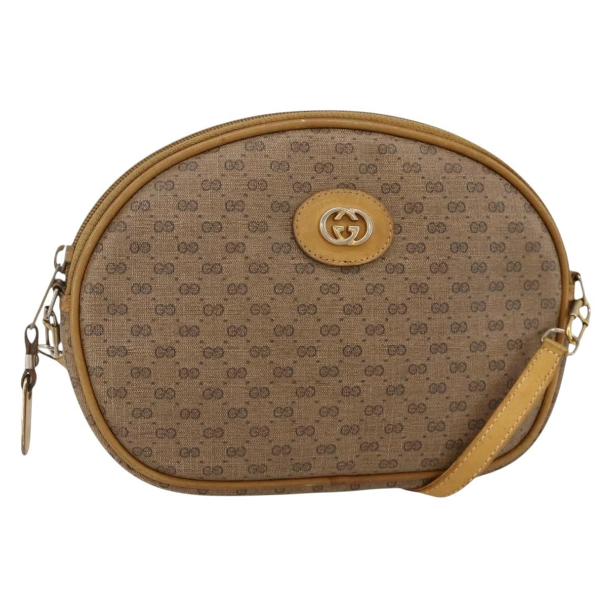 Gucci Micro Gg Supreme Gg Canvas Beige Pvc Shoulder Bag Bag (Pre-Owned)