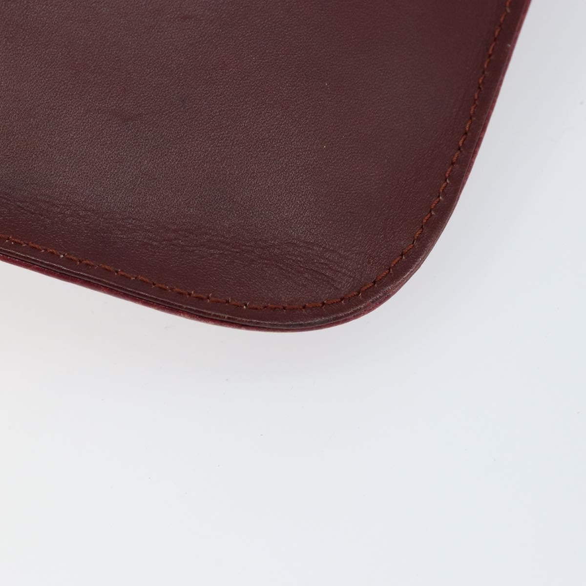 Cartier Must De Cartier Clutch Leather Burgundy Leather Clutche & Pouche Bag (Pre-Owned)