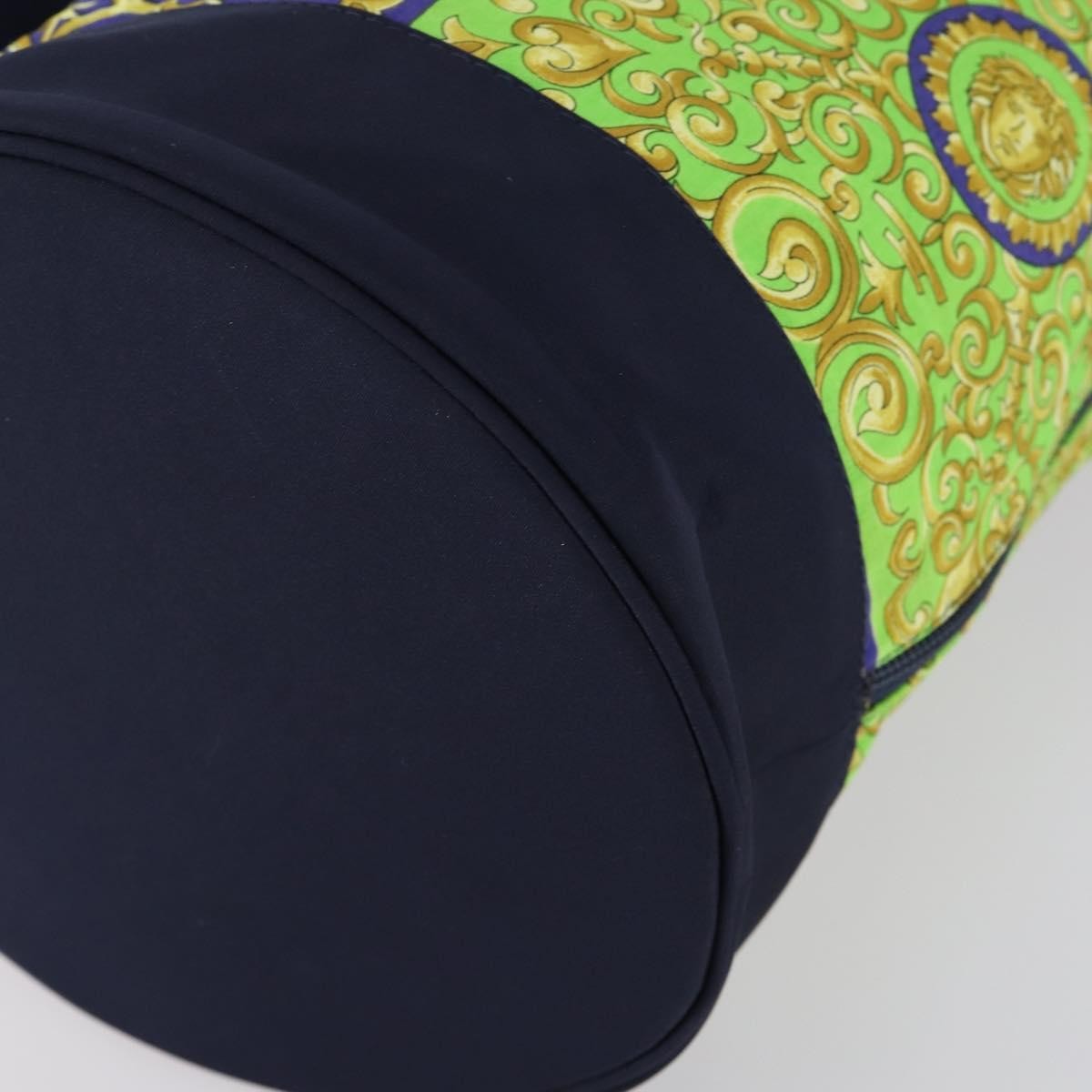 Versace Vintage Cotton Green Cotton Shoulder Bag Bag (Pre-Owned)