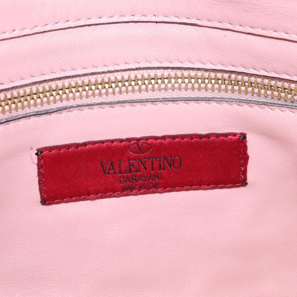 Valentino Garavani Rockstud Soft Leather Pink Leather Tote Bag Bag (Pre-Owned)