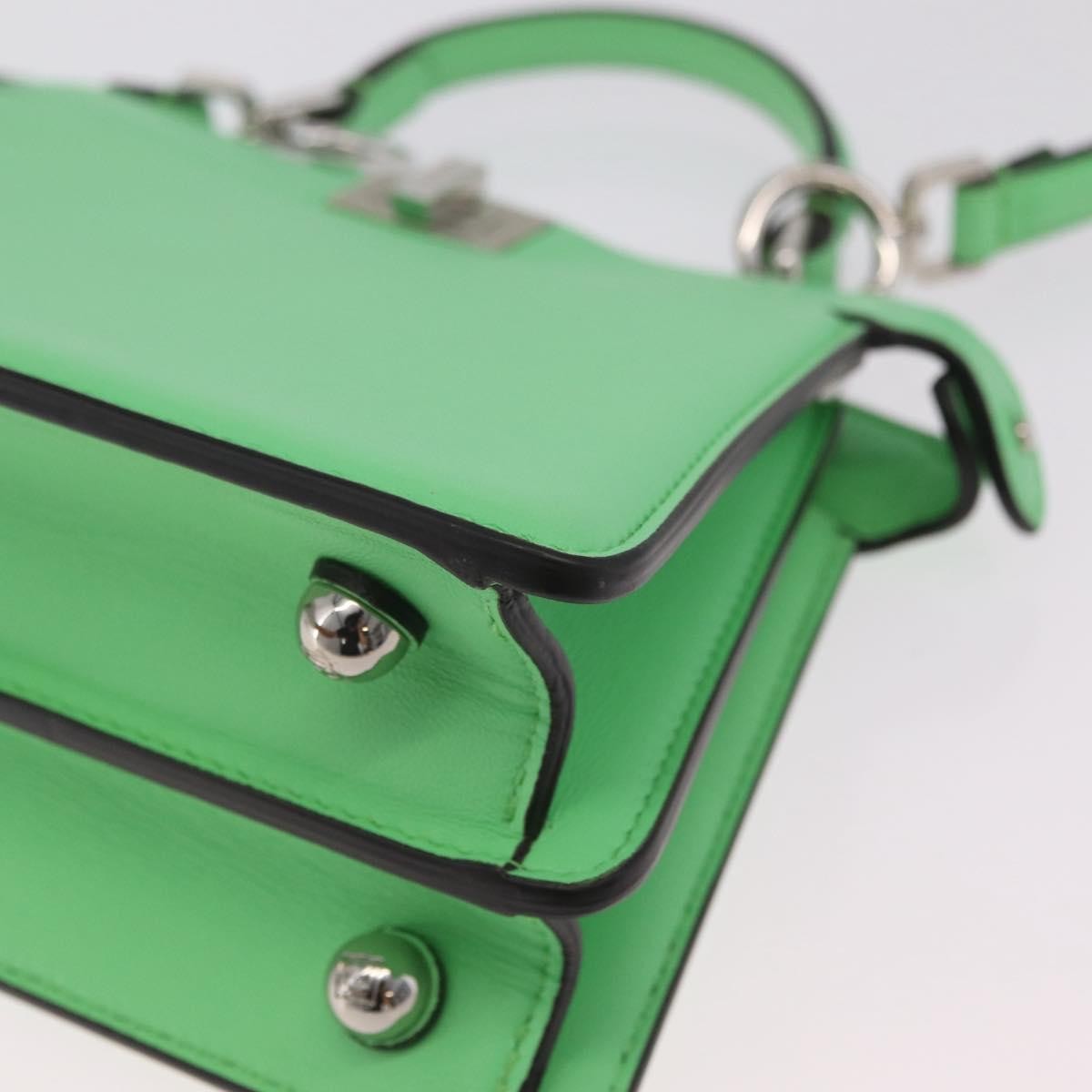 Fendi Peekaboo Iseeu Leather Green Leather Handbag (Pre-Owned)
