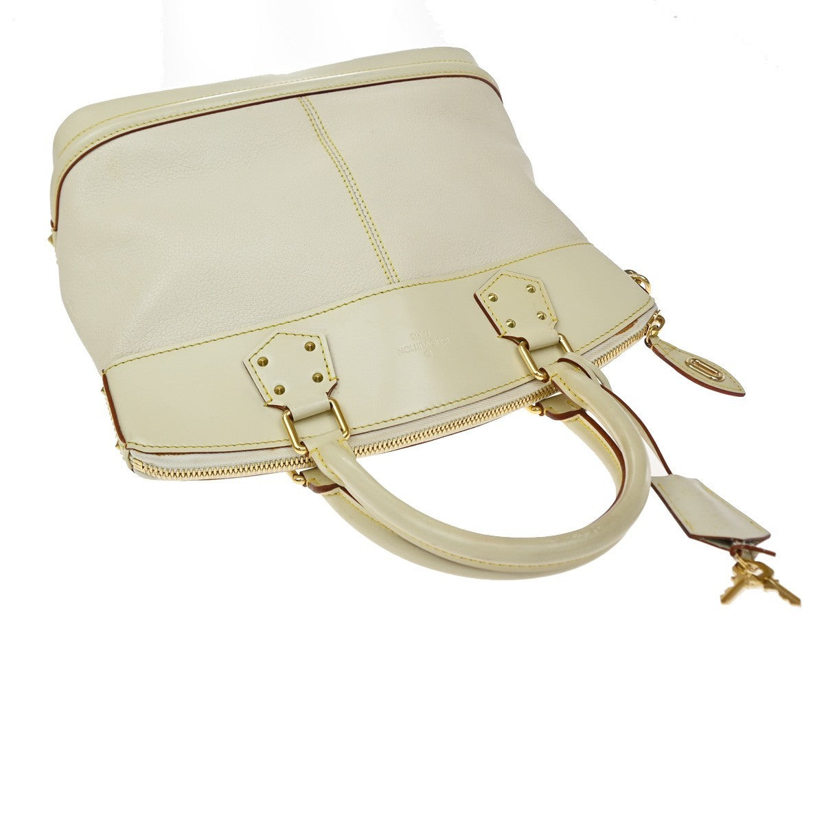 Louis Vuitton Suhali Lockit Leather White Leather Handbag (Pre-Owned)