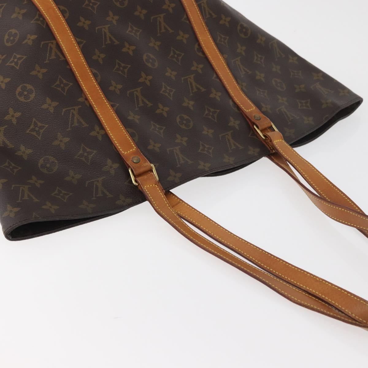 Louis Vuitton Shopping Sac Monogram Canvas Brown Canvas Handbag (Pre-Owned)