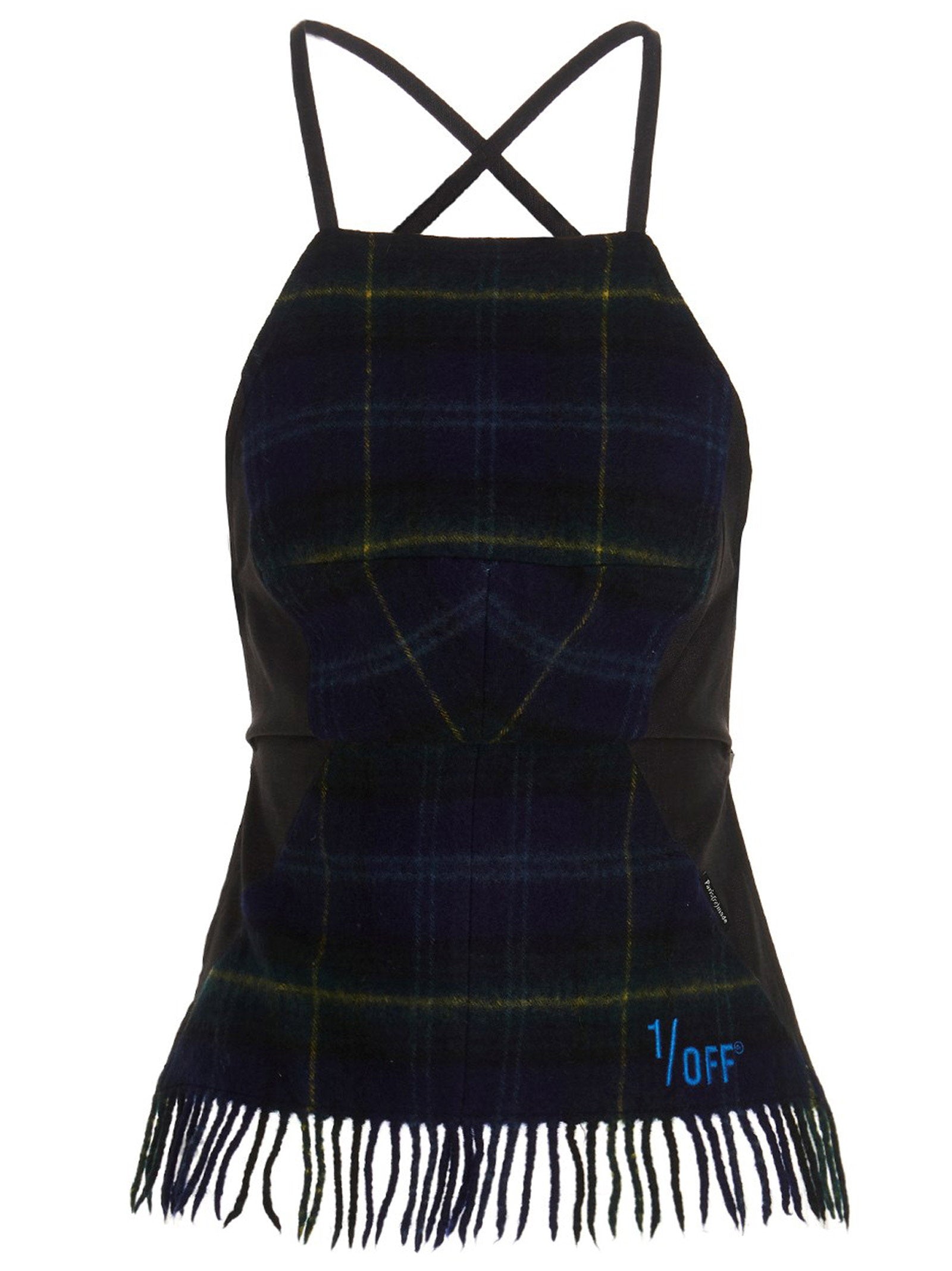 1/Off Women's Checked Scarf Top