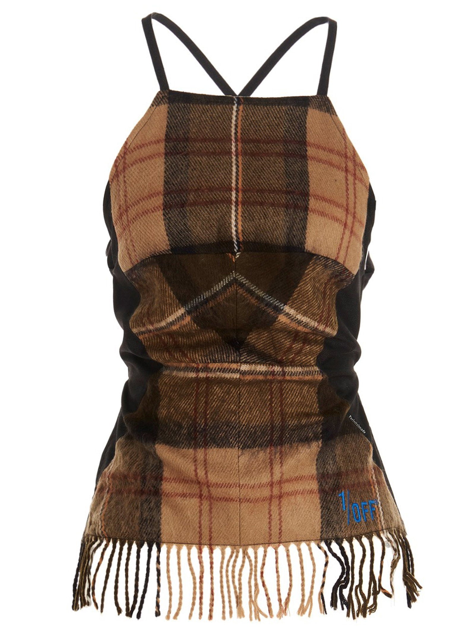 1/Off Women's Checked Scarf Top