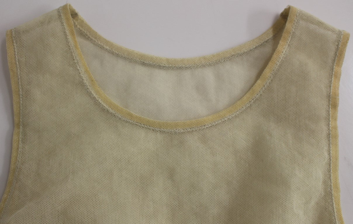 Dolce & Gabbana Elegant Beige Tank Top Women's Blouse