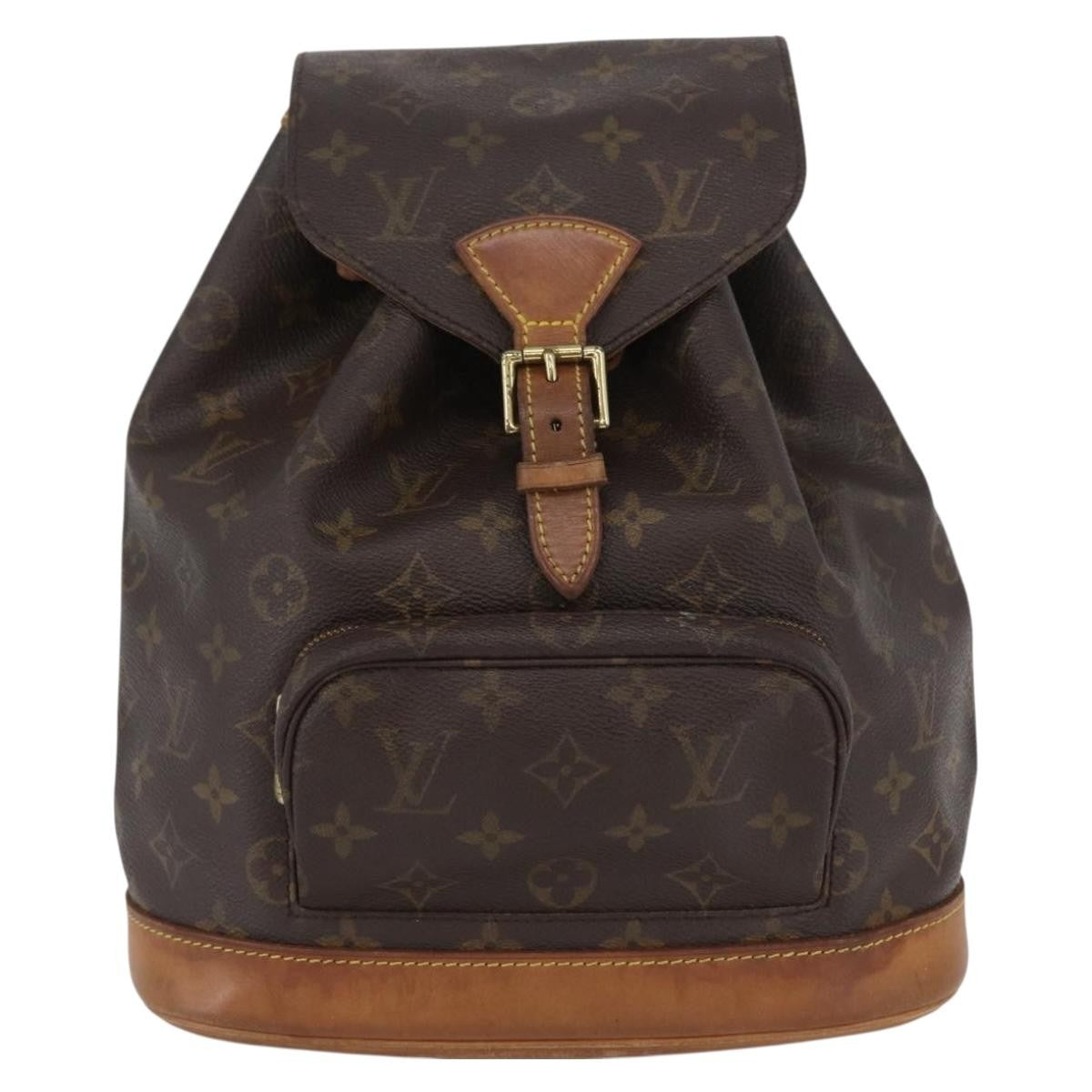 Louis Vuitton Vintage Montsouris Monogram Canvas Brown Canvas Backpack Bag (Pre-Owned)