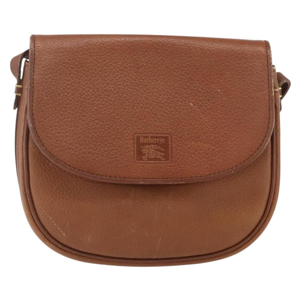 Burberry Vintage Leather Brown Leather Shoulder Bag Bag (Pre-Owned)