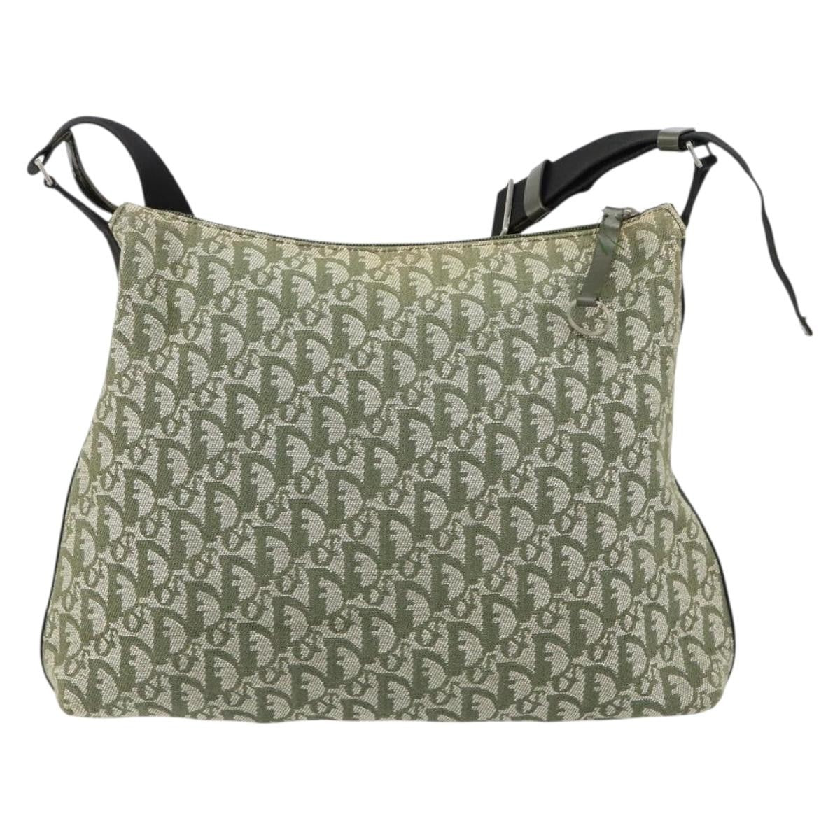 Christian Dior Vintage Trotter Canvas Green Canvas Shoulder Bag Bag (Pre-Owned)