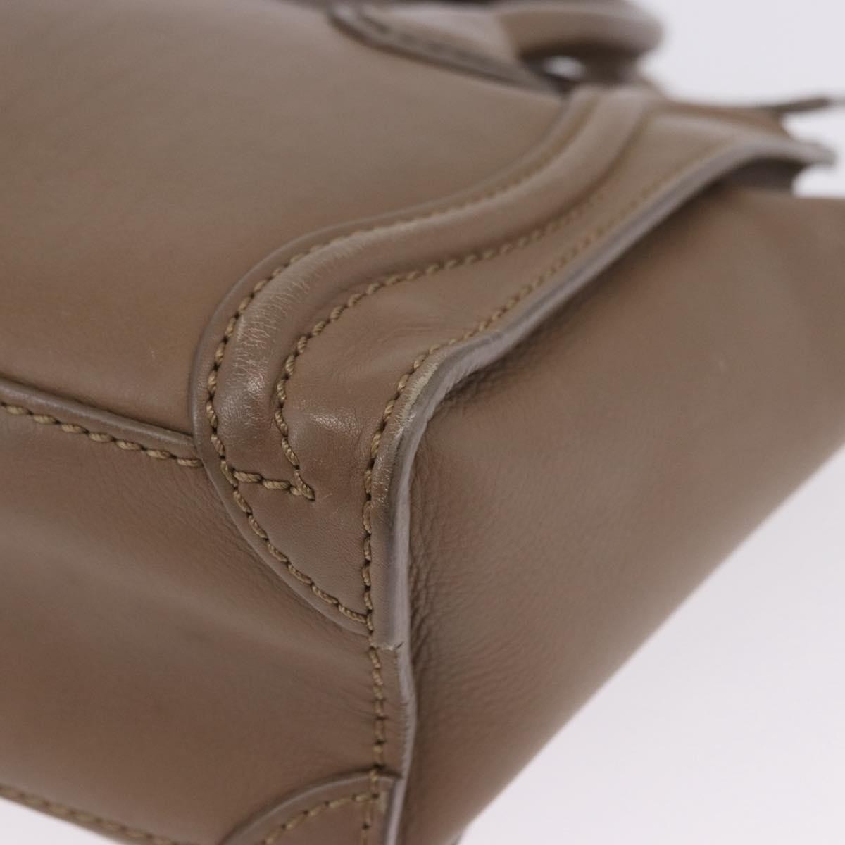 Celine Shopper Luggage Leather Beige Leather Handbag (Pre-Owned)