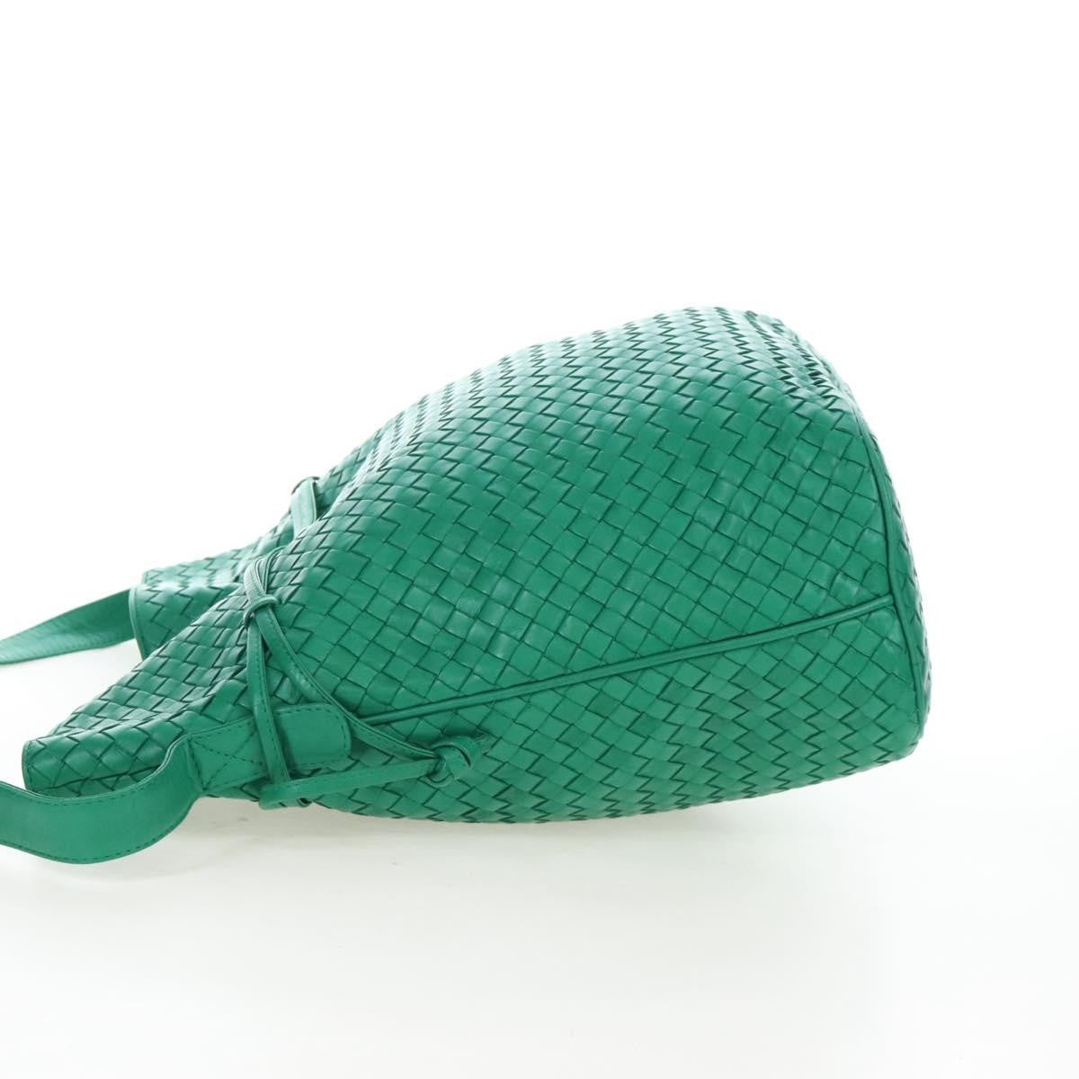 Bottega Veneta Intrecciato Shoulder Leather Green Leather Shoulder Bag Bag (Pre-Owned)