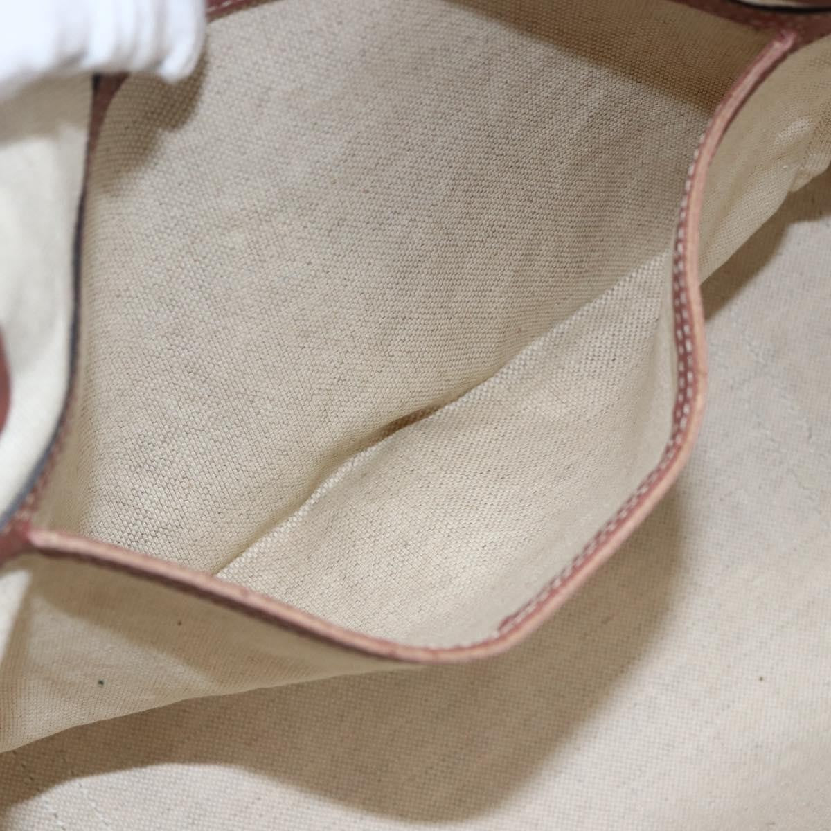 Gucci Joy Plus Tote Gg Coated Canvas With Leather Beige Canvas Tote Bag Bag (Pre-Owned)