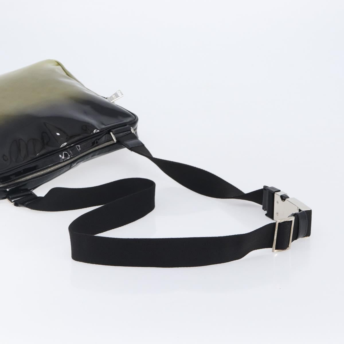 Prada Shoulder Bag Patent Leather Green Patent_Leather Shoulder Bag Bag (Pre-Owned)