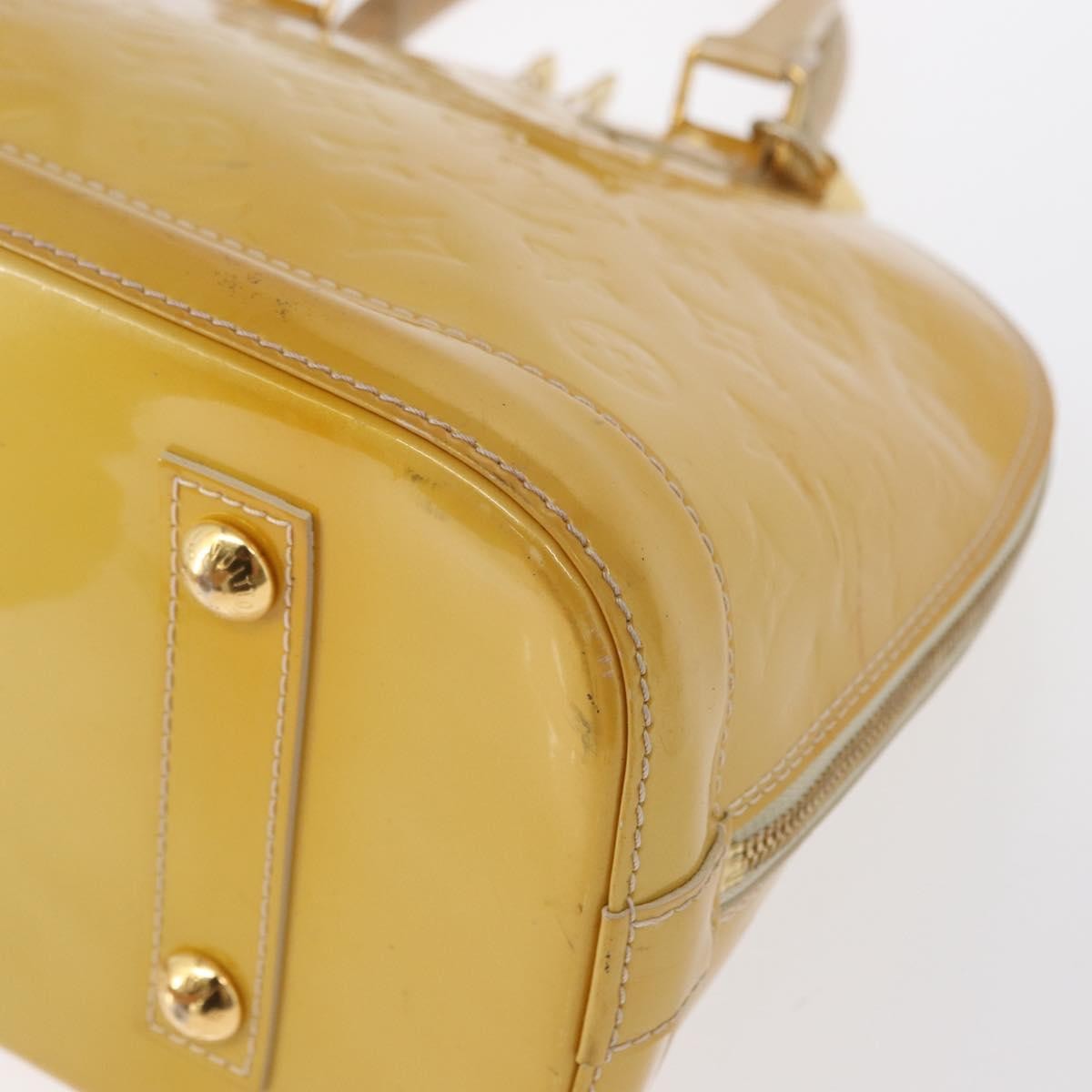 Louis Vuitton Alma Patent Leather Yellow Patent_Leather Handbag (Pre-Owned)