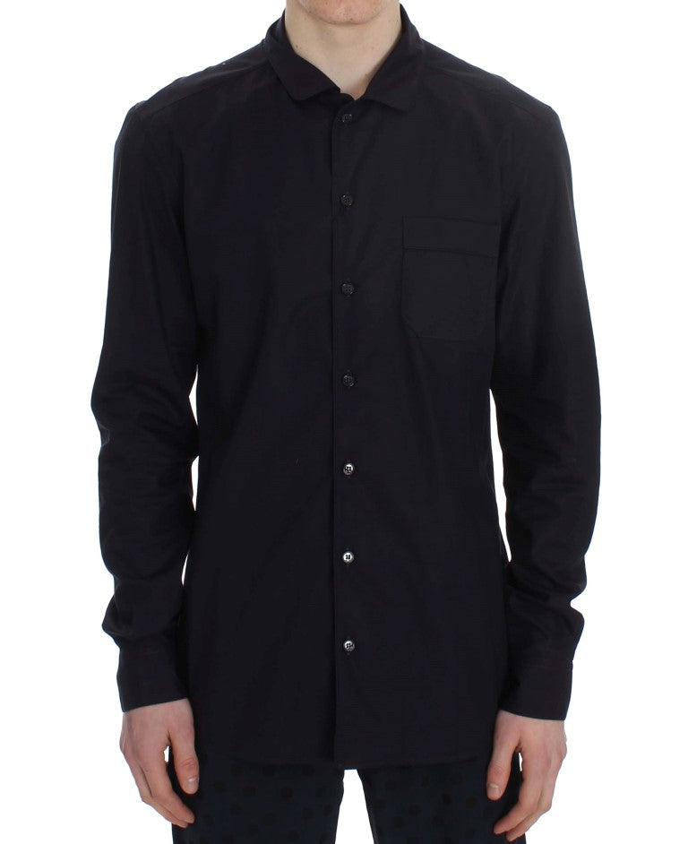 Dolce & Gabbana Elegant Purple Striped Cotton Men's Nightshirt