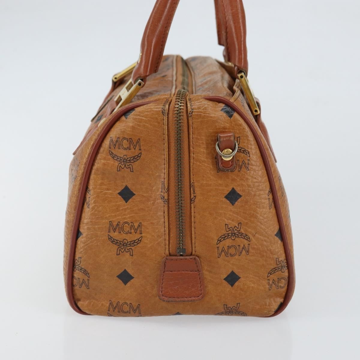 MCM Visetos Canvas And Leather Brown Canvas Handbag (Pre-Owned)