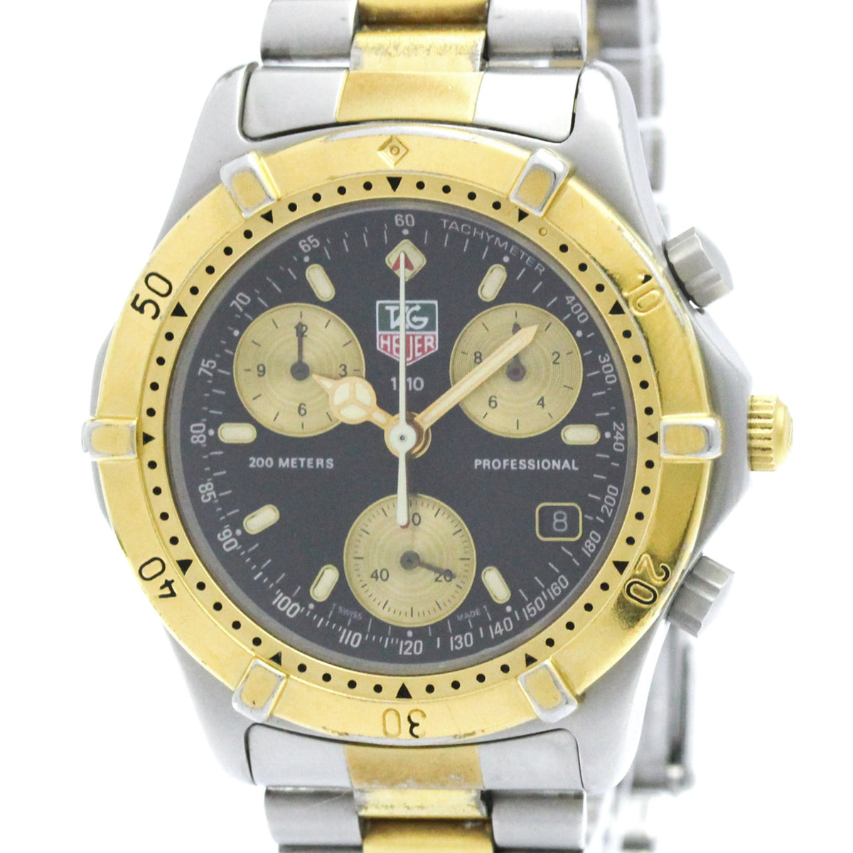 Tag Heuer Sel Professional 200M Quartz Stainless Steel And Gold Plated Watch (Pre-Owned)