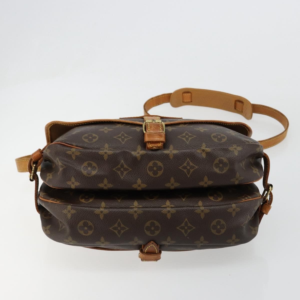 Louis Vuitton Saumur Monogram Canvas Brown Canvas Shoulder Bag Bag (Pre-Owned)