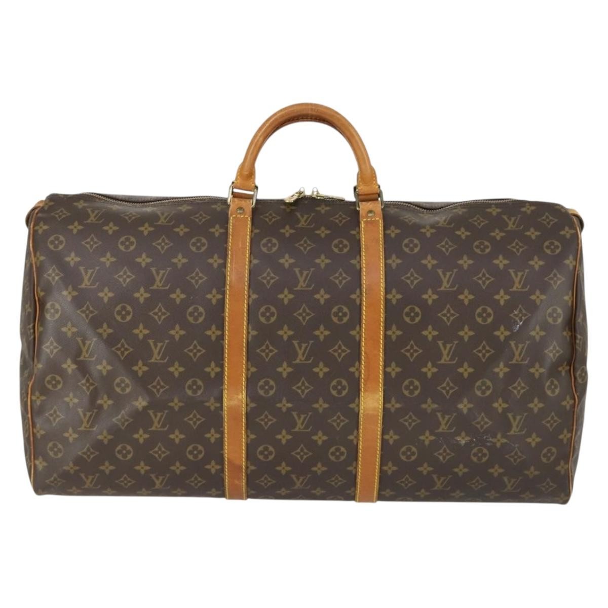 Louis Vuitton Keepall Monogram Canvas Brown Canvas Travel Bag Bag (Pre-Owned)