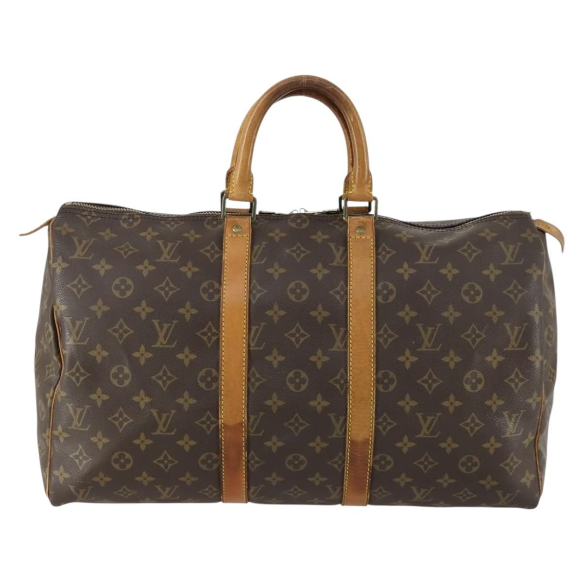 Louis Vuitton Keepall Monogram Canvas Brown Canvas Travel Bag Bag (Pre-Owned)