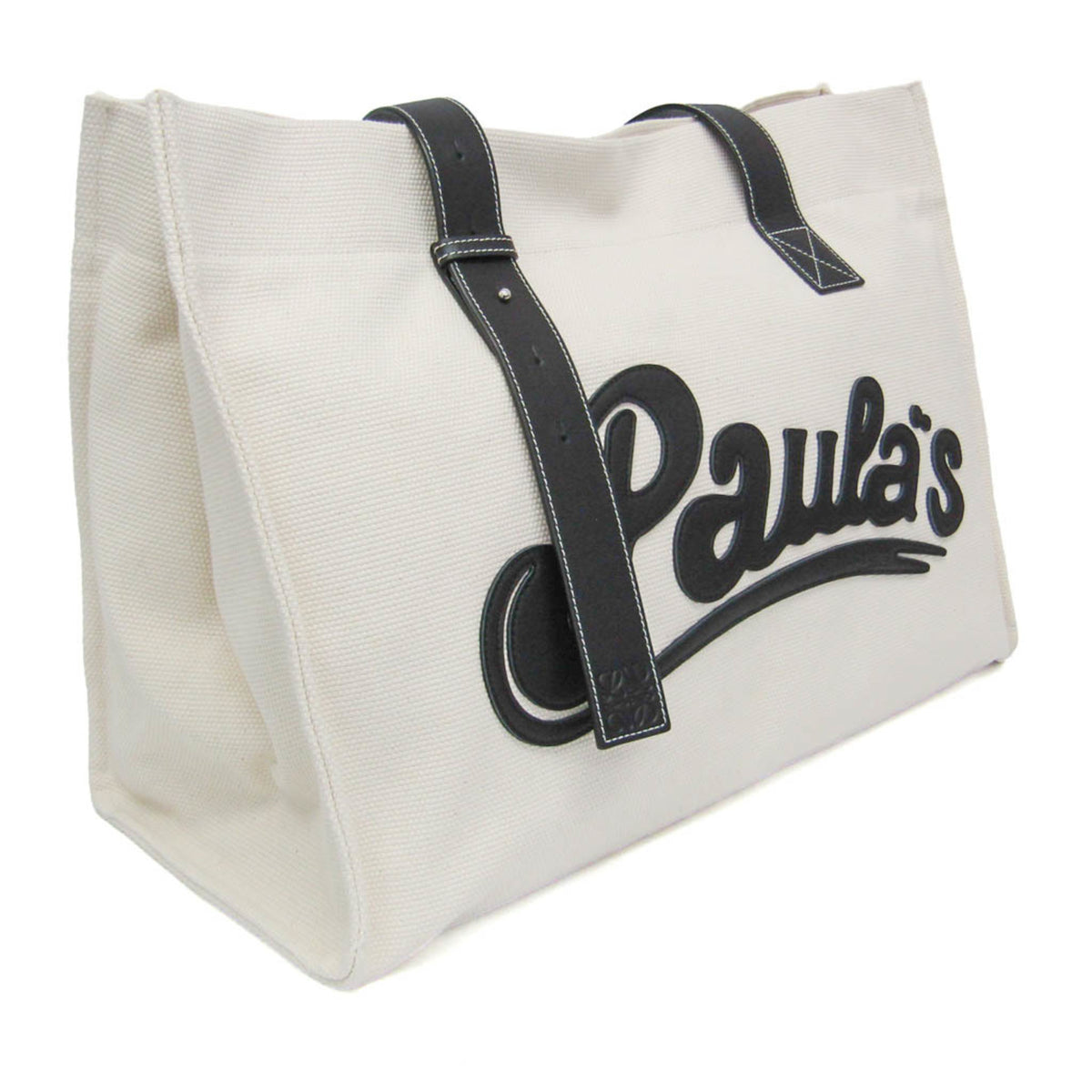 Loewe Paula's Ibiza Tote Canvas With Applique Beige Canvas Tote Bag Bag (Pre-Owned)