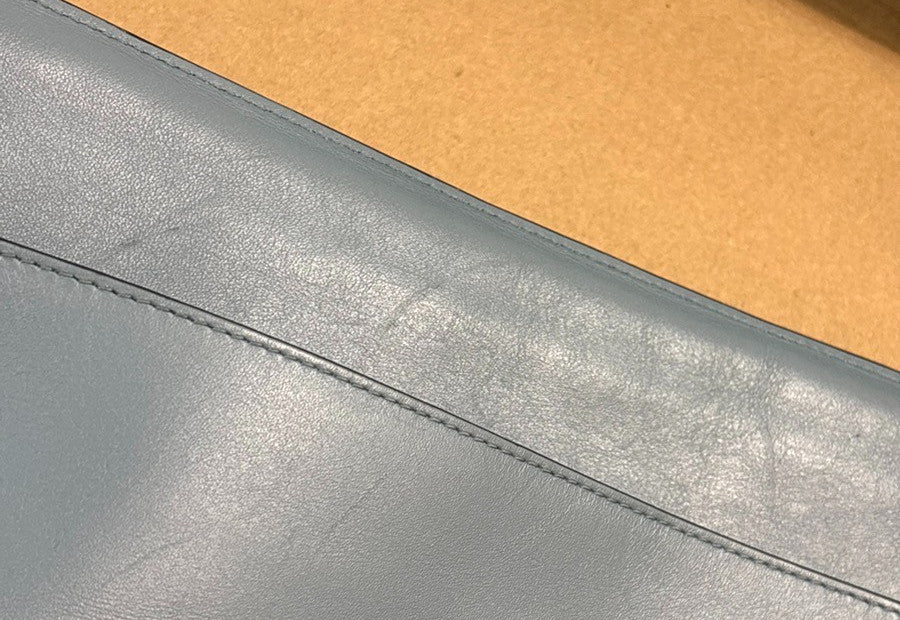 Loewe T Messenger Leather Blue Leather Shoulder Bag Bag (Pre-Owned)