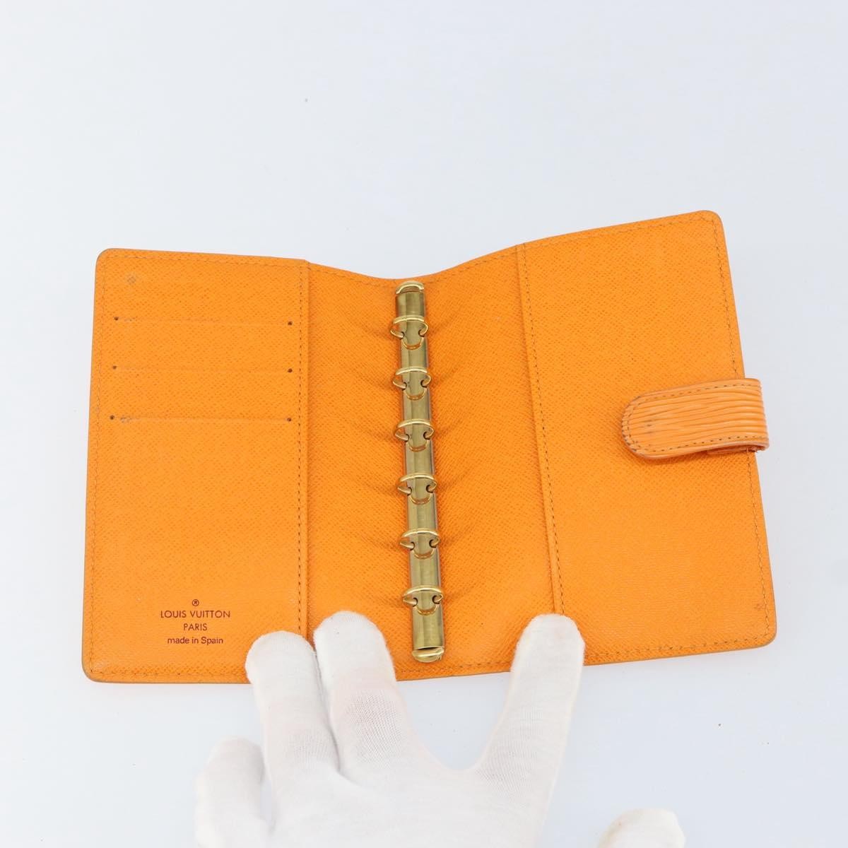 Louis Vuitton Agenda Cover Epi Leather Orange Leather Wallets Accessory (Pre-Owned)