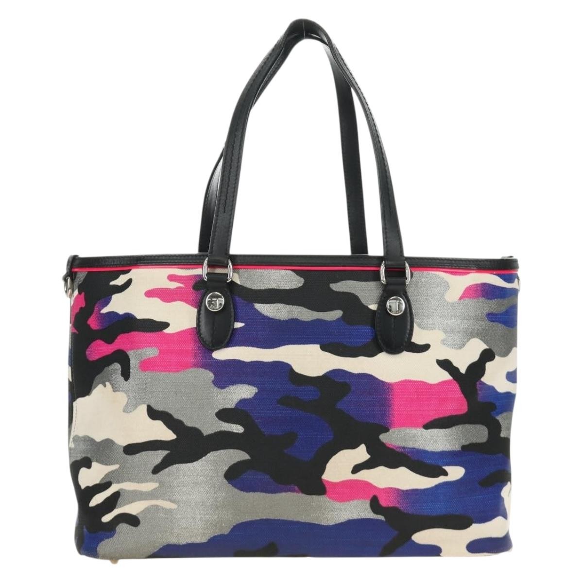 Christian Dior Open Limited Edition Anselm Reyle Camouflage Canvas Multicolour Canvas Tote Bag Bag (Pre-Owned)