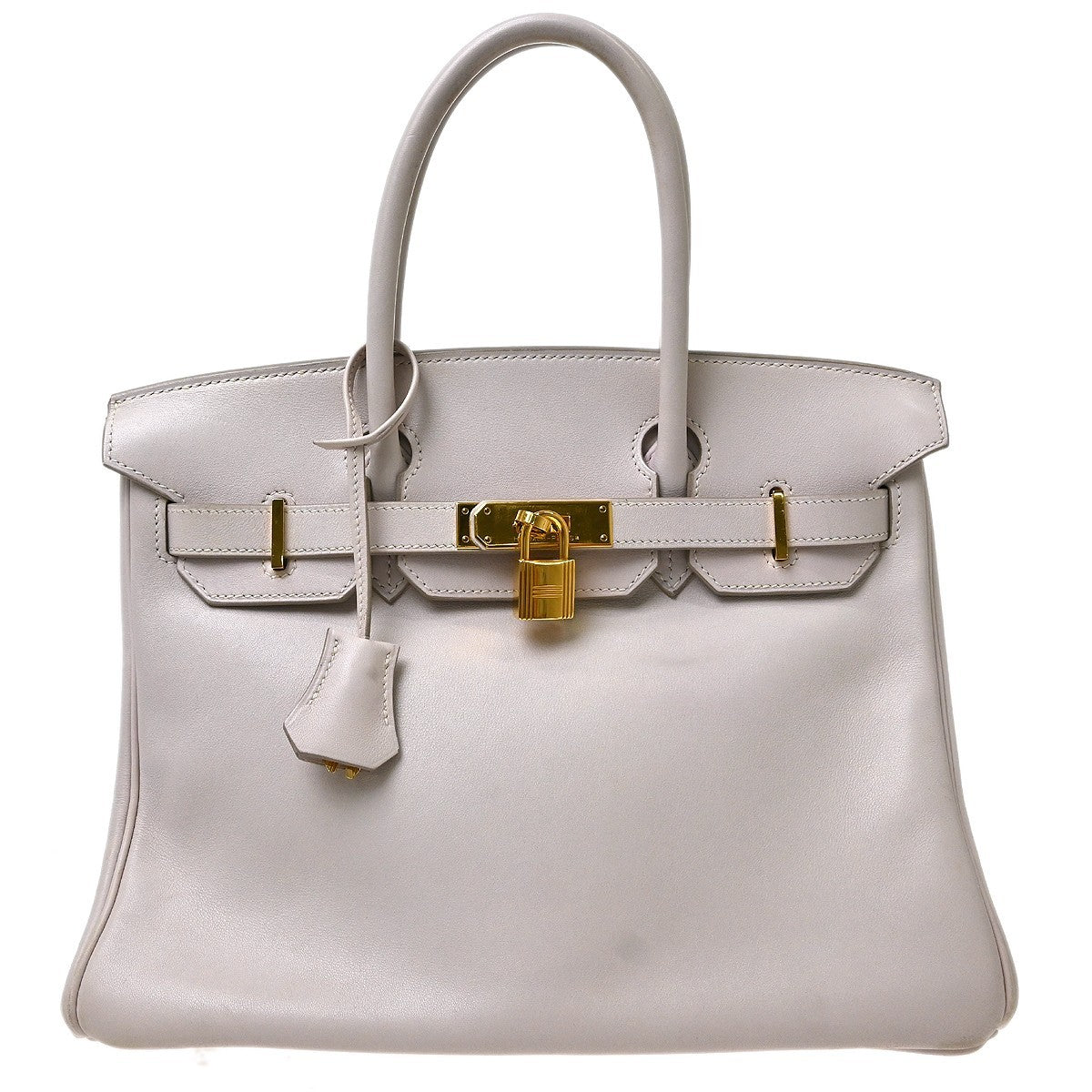 Hermes Birkin Glycine Swift With Gold Hardware Neutral Leather Handbag (Pre-Owned)