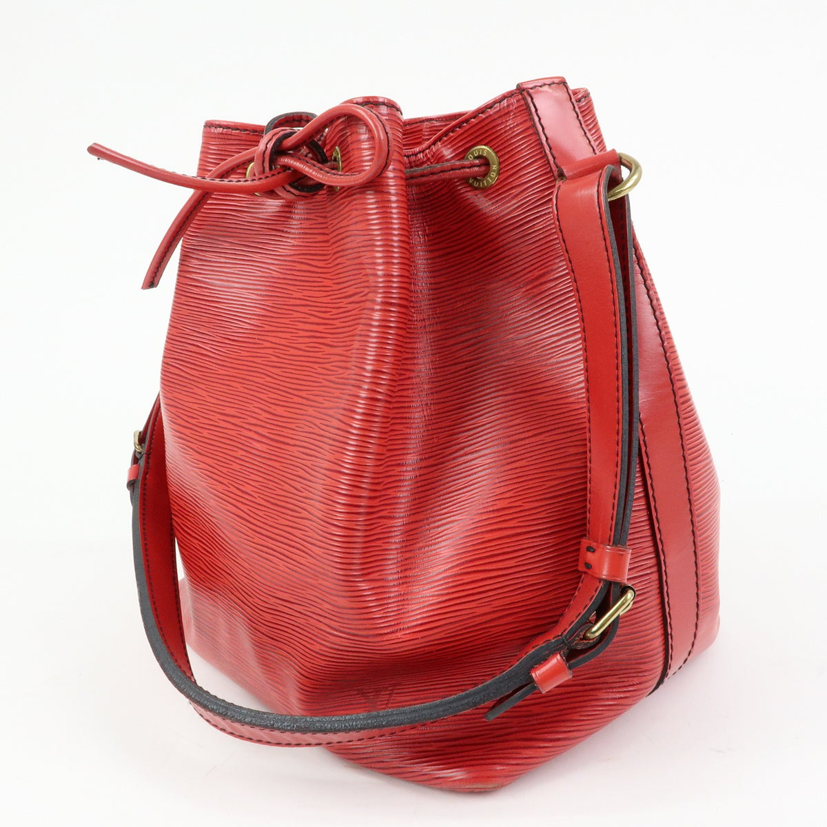 Louis Vuitton Petit Noe Epi Leather Red Leather Handbag (Pre-Owned)