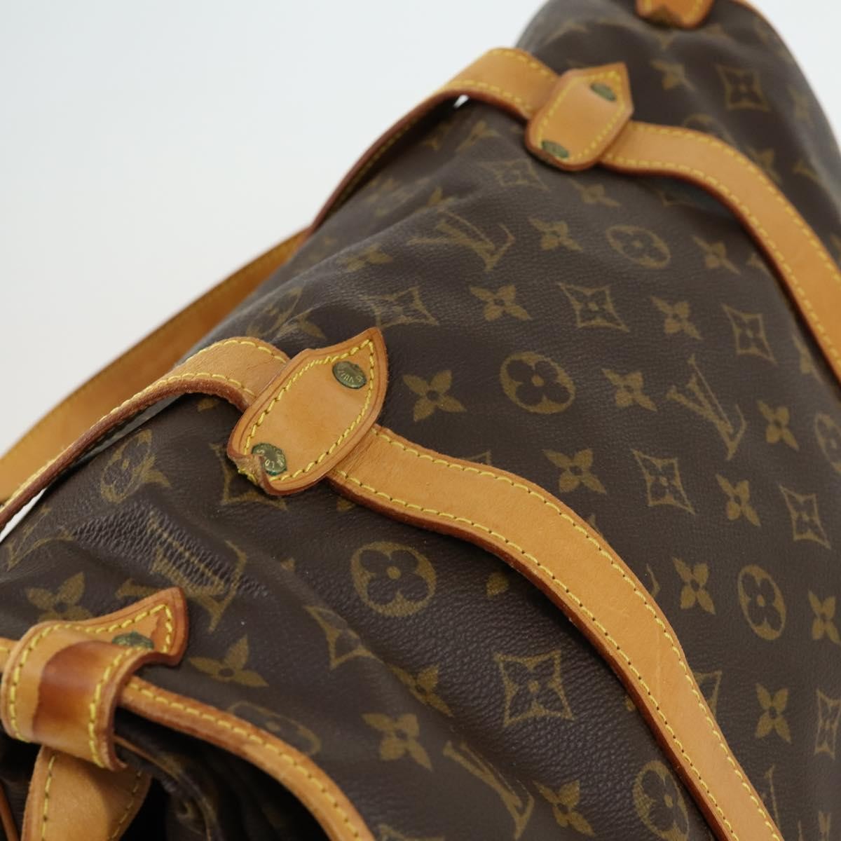 Louis Vuitton Saumur Monogram Canvas Brown Canvas Shoulder Bag Bag (Pre-Owned)