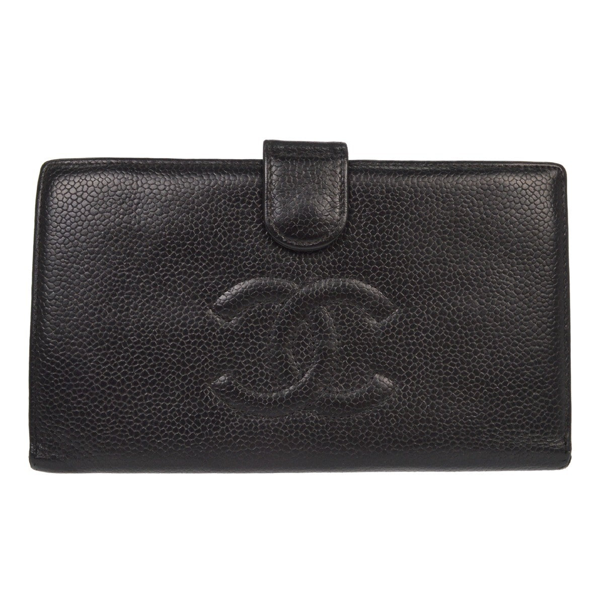 Chanel Timeless Cc French Caviar Black Leather Wallets Accessory (Pre-Owned)