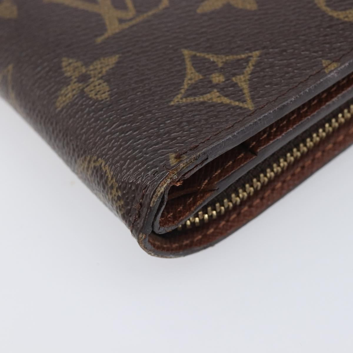 Louis Vuitton Compact Zippe Monogram Canvas Brown Canvas Wallets Accessory (Pre-Owned)