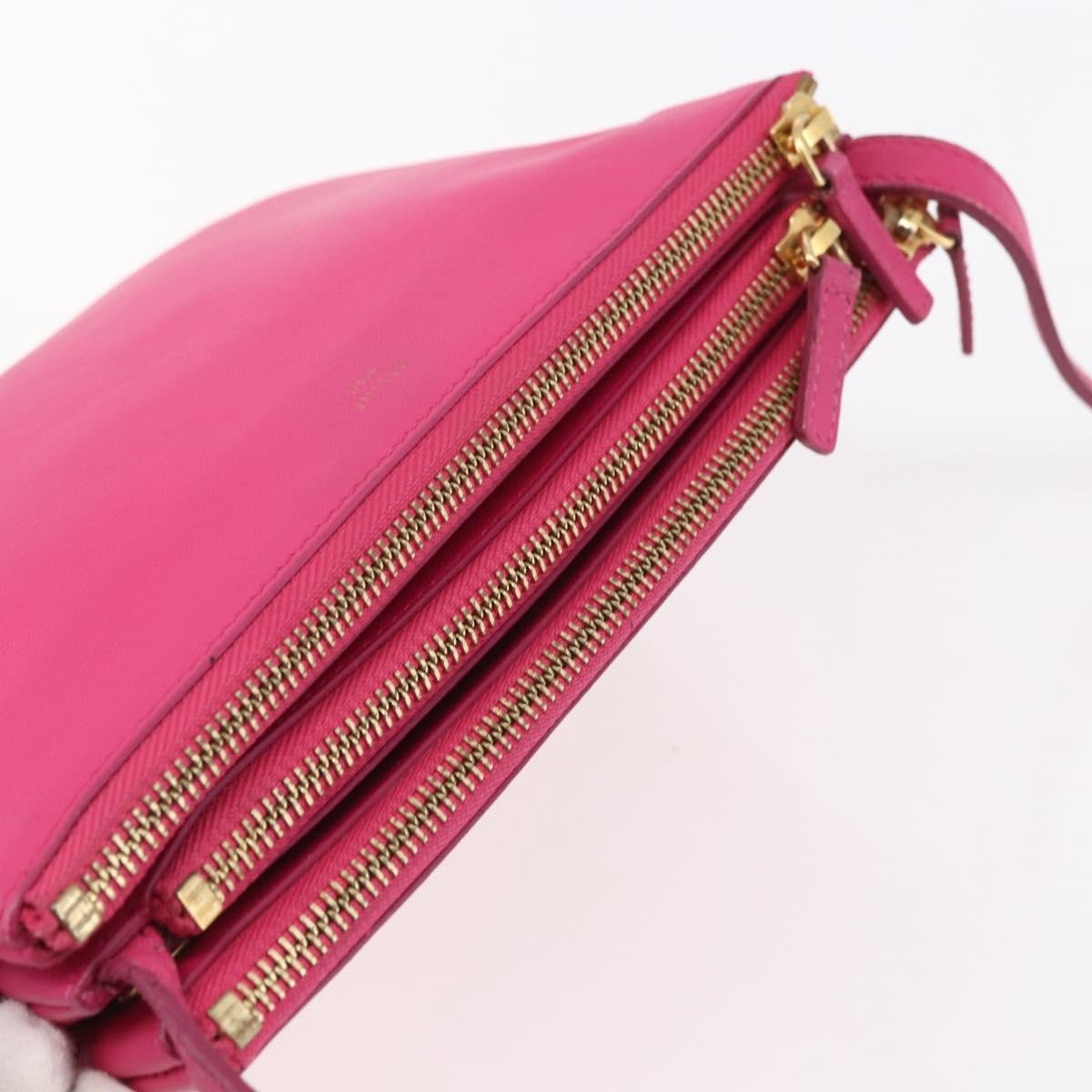 Celine Trio Leather Pink Leather Shoulder Bag Bag (Pre-Owned)