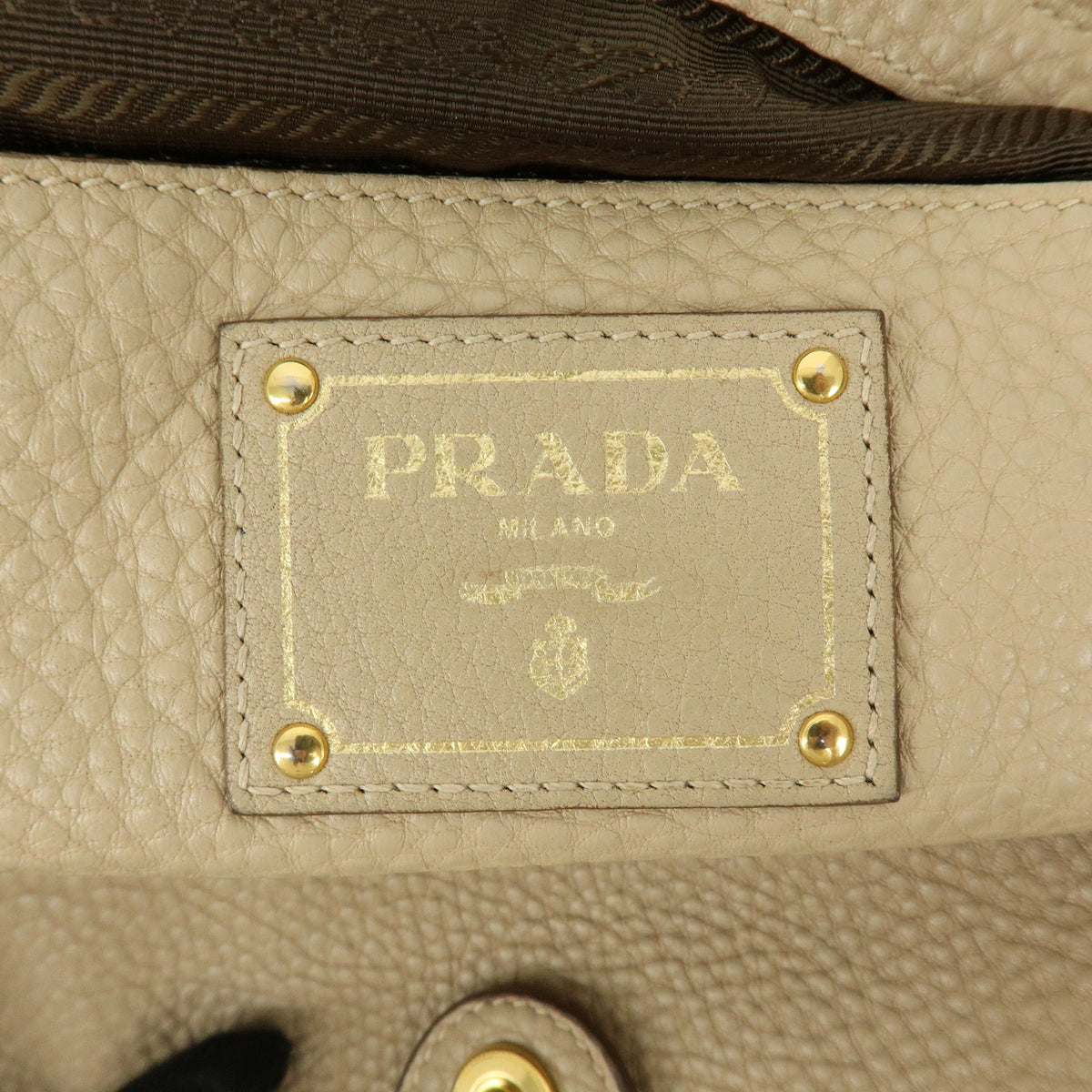 Prada Front Pocket Wing Convertible Vitello Daino Beige Leather Tote Bag Bag (Pre-Owned)