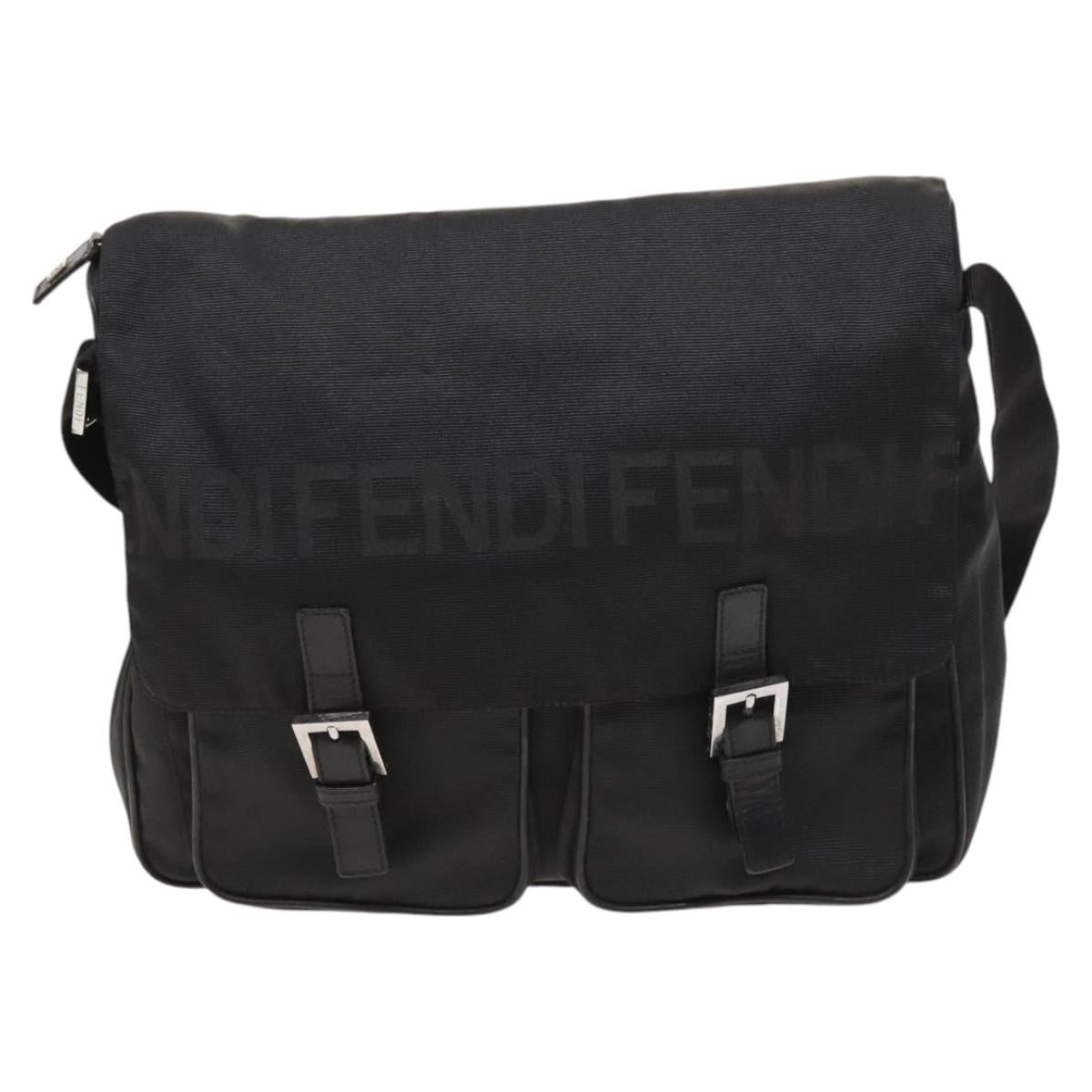 Fendi Vintage Nylon Black Nylon Shoulder Bag Bag (Pre-Owned)