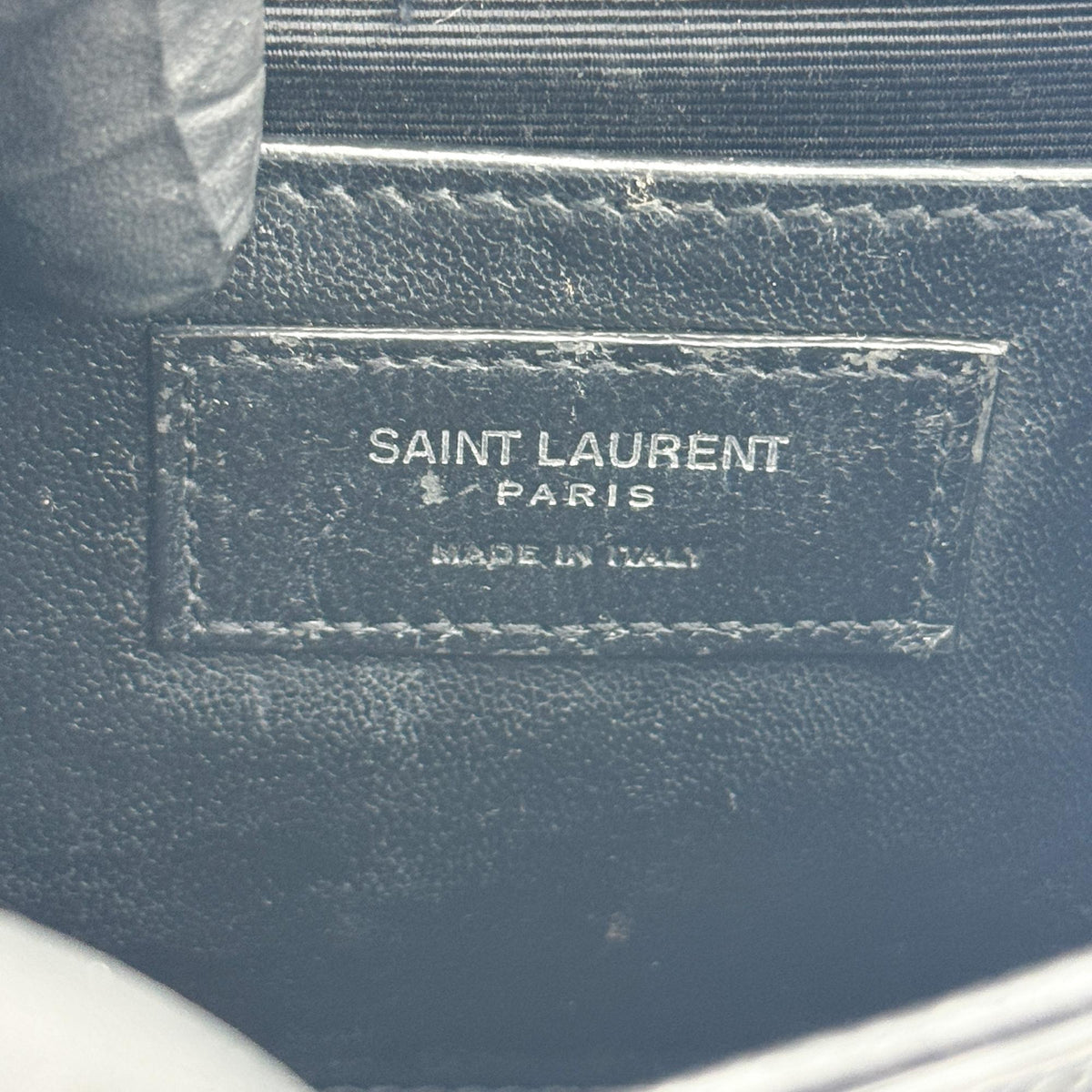 Saint Laurent Classic Monogram Grainy Leather Black Leather Crossbody Bag Bag (Pre-Owned)